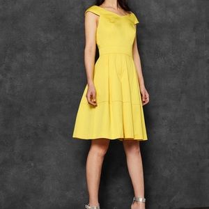 COPY - Ted Baker Off Shoulder Yellow Dress